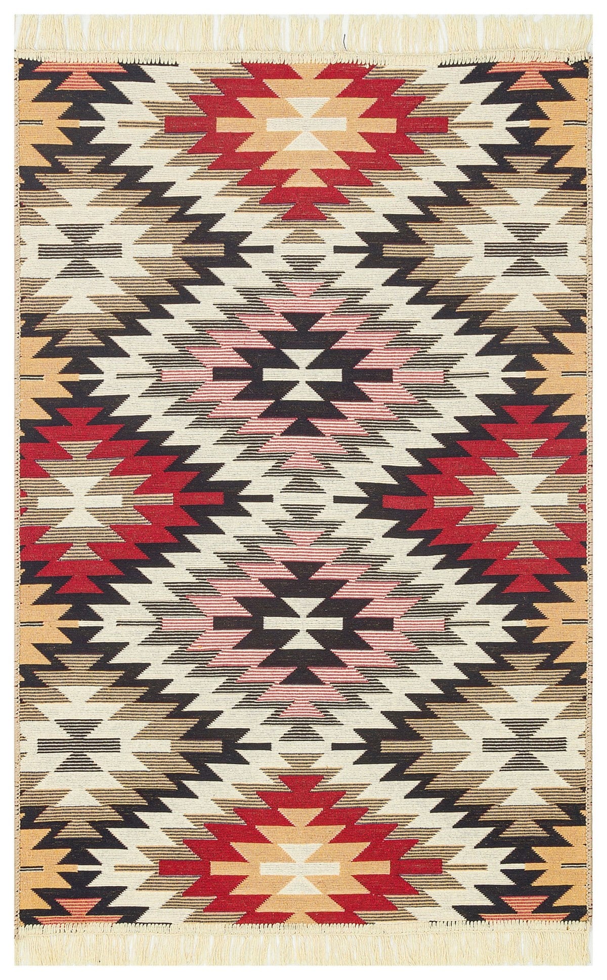 Eko Halı Arya Ar 33 Red Yıkanabilir Çift Taraflı Modern Desenli Dokuma Kilim