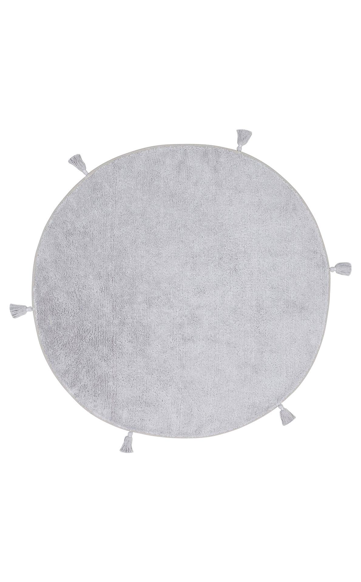 EKO Halı COTTON BOON CBN PLAİN GREY  Kaymaz Tabanlı Yıkanabilir Doğal Pamuklu Bebek Halısı