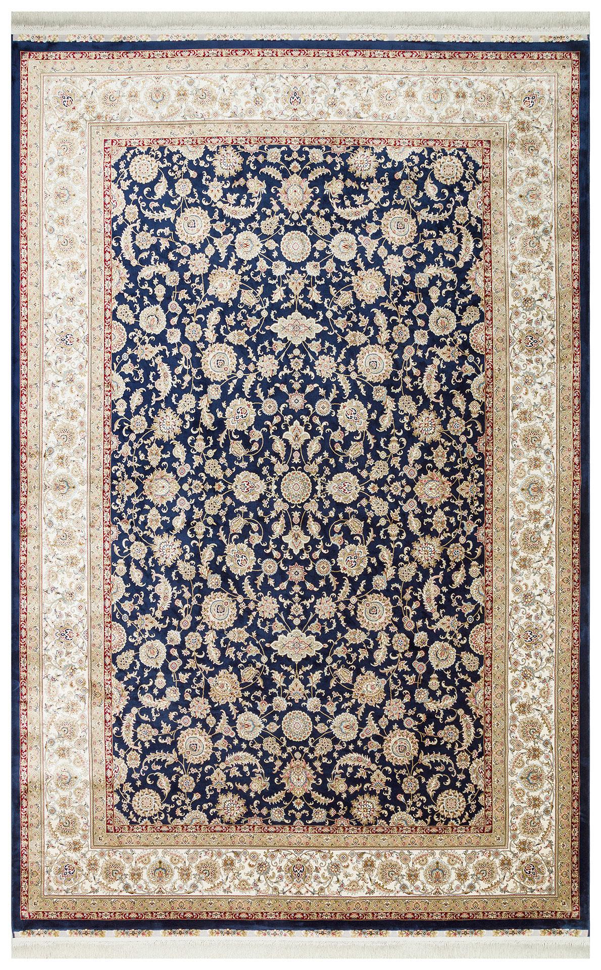 EKO Halı ISFAHAN ISF 03 NAVY CREAM Klasik Desenli Yüksek Kalite Sık Dokuma Makine Halısı
