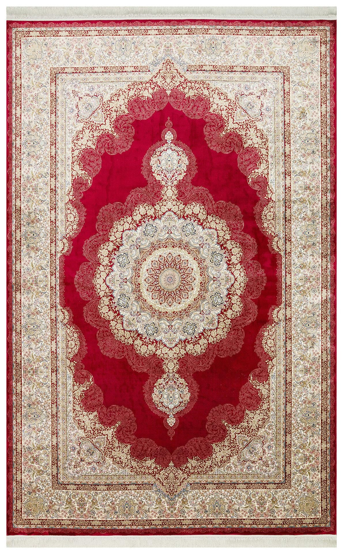 EKO Halı ISFAHAN ISF 05 RED Klasik Desenli Yüksek Kalite Sık Dokuma Makine Halısı