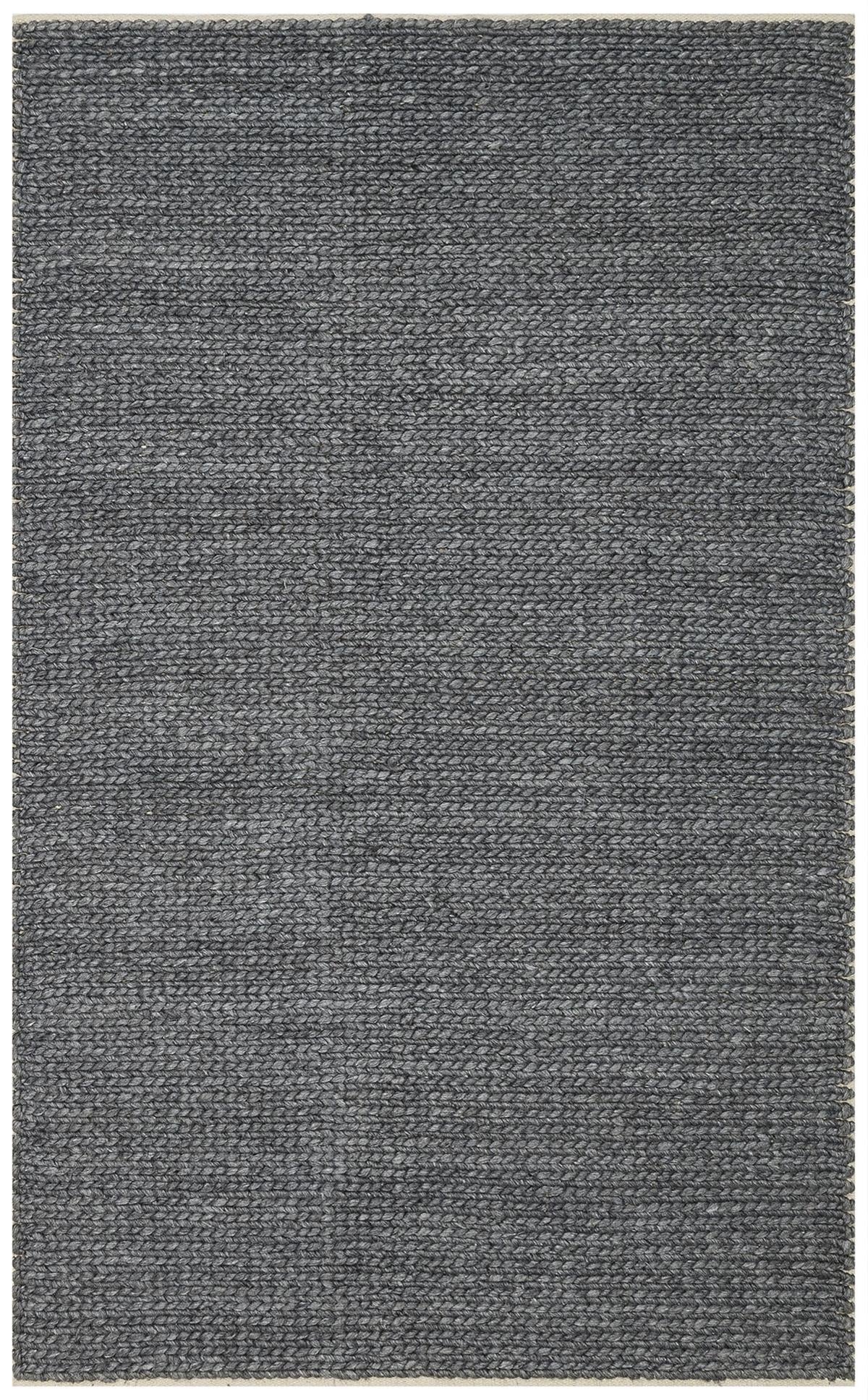 Eko Halı Jade Basketweave Antrasıt Naturel Kazak Örgü Desenli El Dokuma Örgü Halı