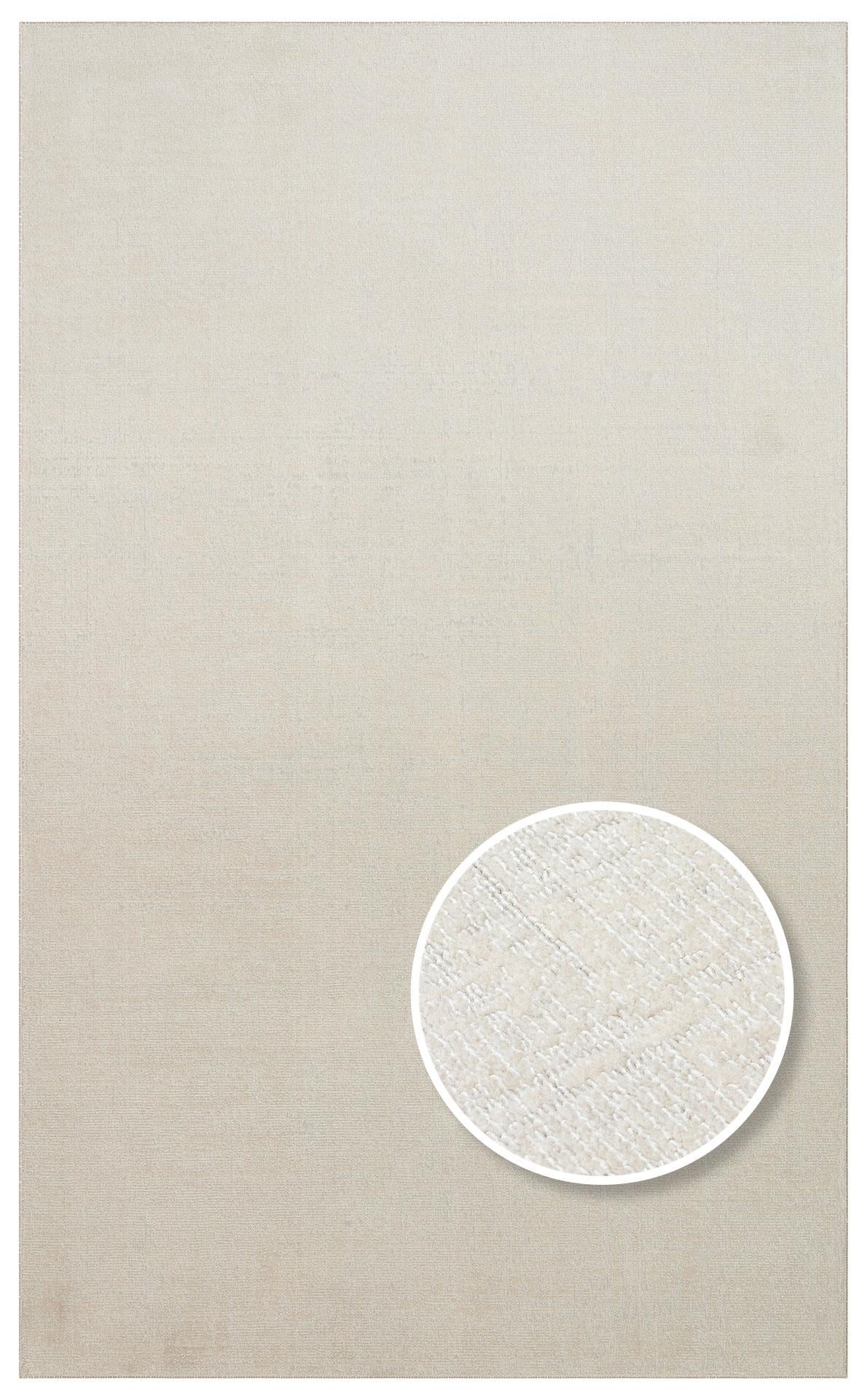 EKO Halı KALAHARI KLH PLAİN CREAM Özel Dokuma Tekniği ile Üretilen Modern Sade Desenli Makine Halısı