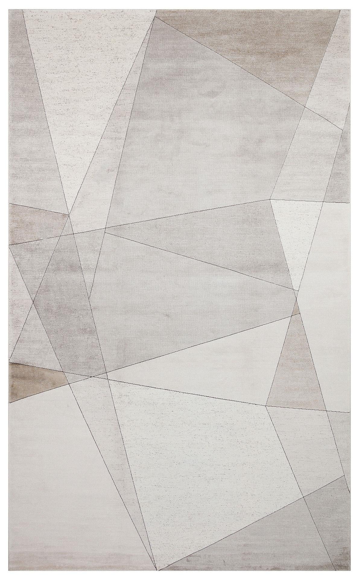 EKO Halı MERANO MRN 07 CREAM GOLD Geometrik Desenli Yüksek Kalite Sık Dokuma Salon Halısı