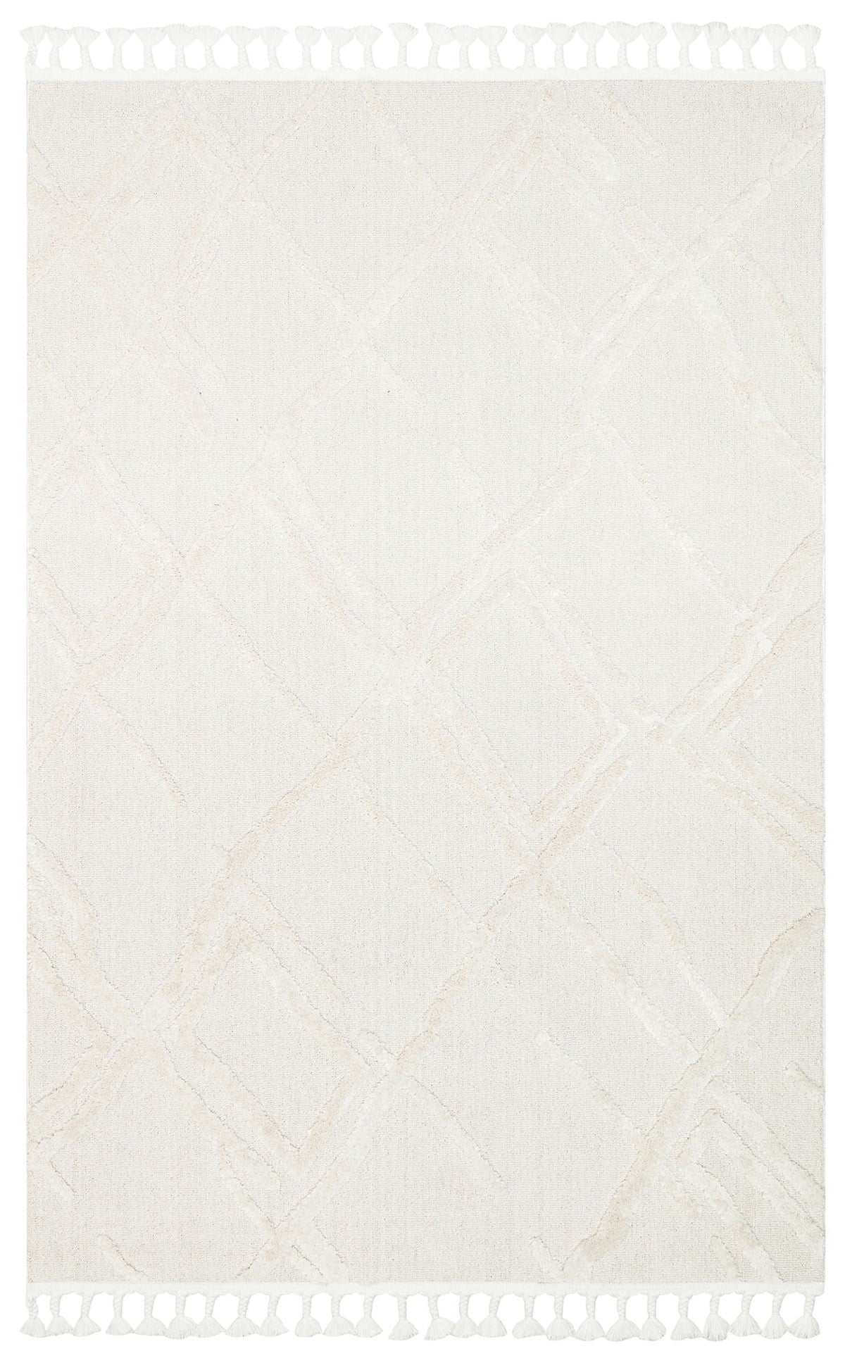 Eko Halı Terazzo Trz 03 Whıte Hav Toz Vermez Yumuşak Dokulu Etnik Örgü Desenlere Sahip Modern İskindinav Halı