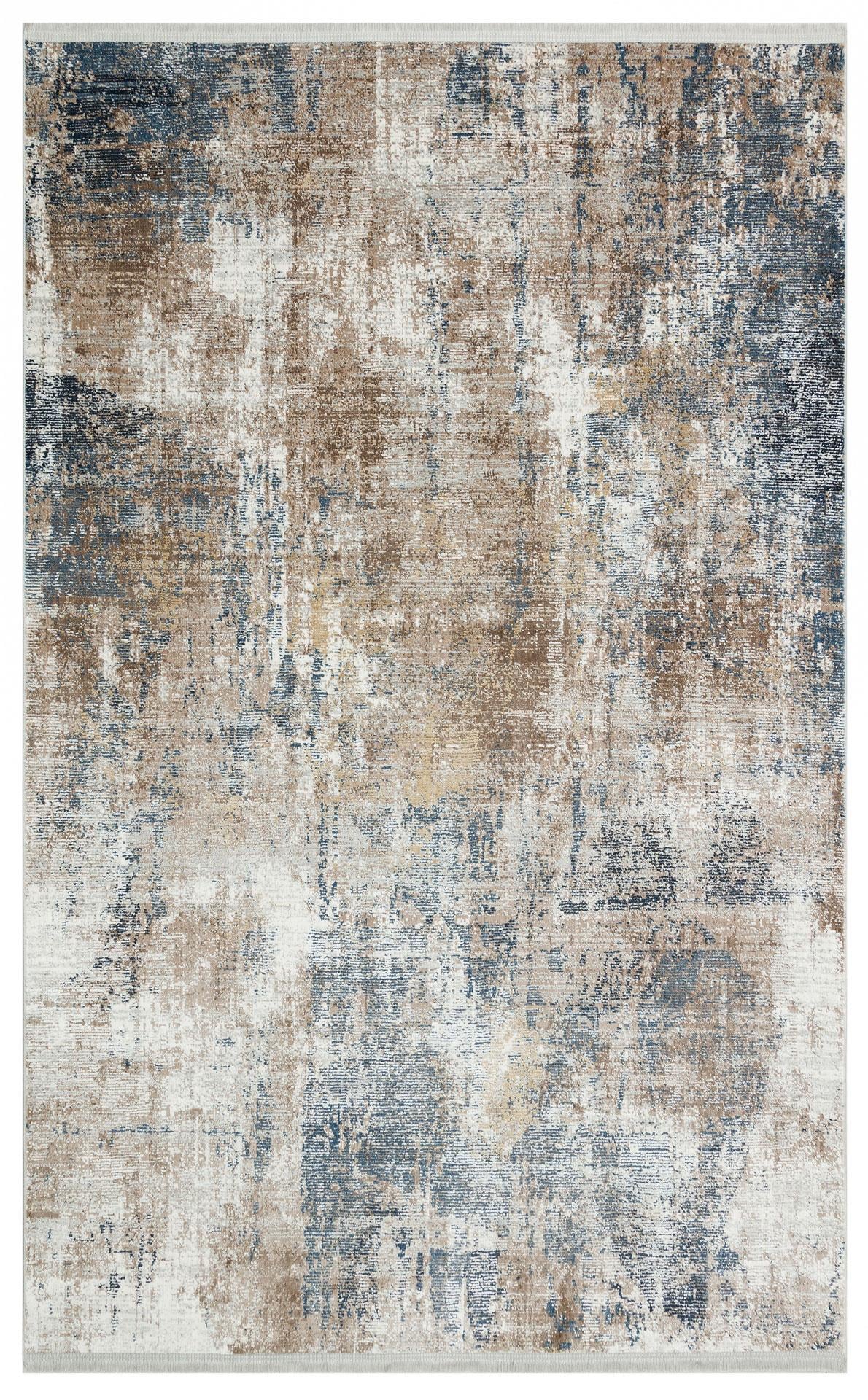Eko Halı Verona Vr 14 Blue Vizon XW Yumuşak İpeksi Tuşeli Yüksek Alçak Oymalı Modern İnce Makine Halısı