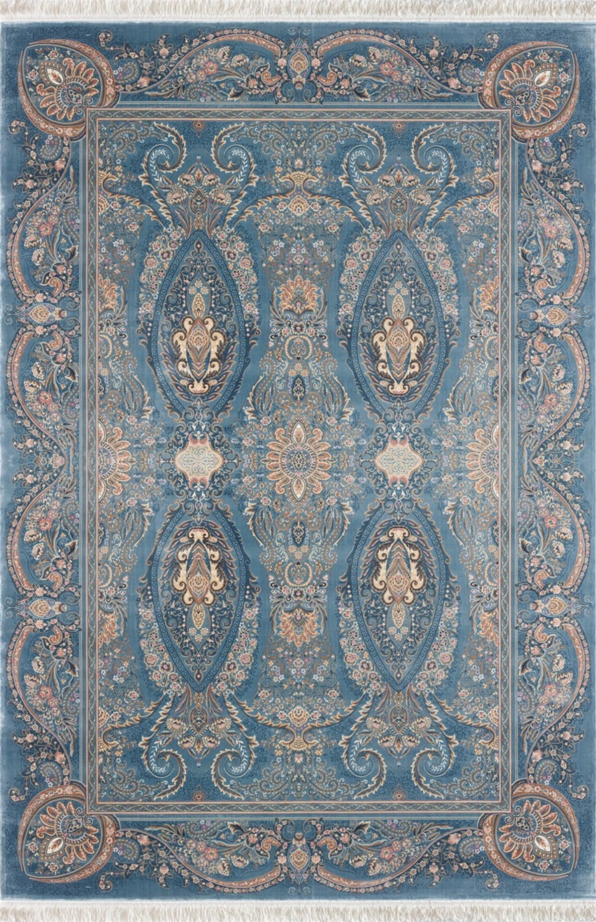 Elexus Halı İpekhane 1608 Mavi Klasik Desen Salon Halısı