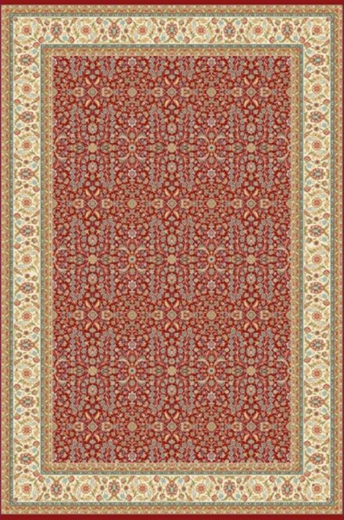 Elexus Halı İpekhane 1611 Krmızı Klasik Desen Salon Halısı