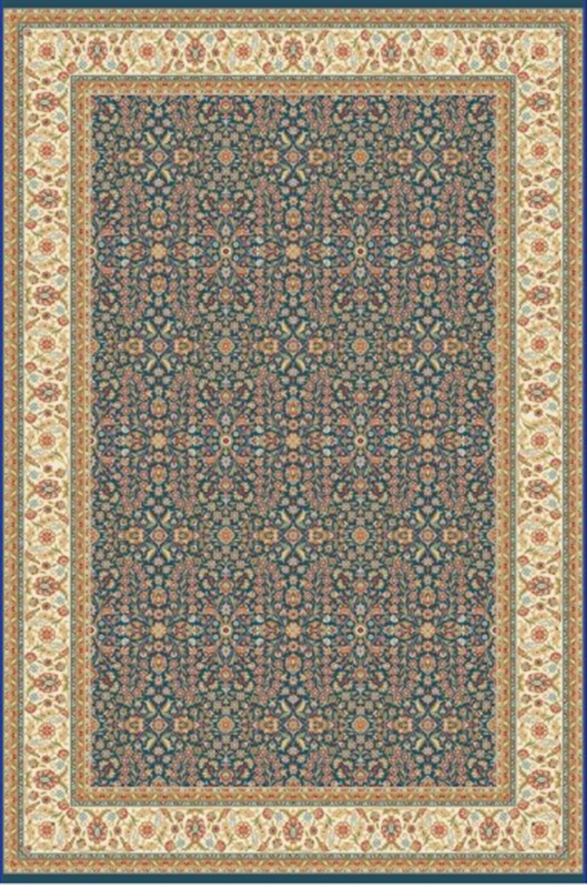 Elexus Halı İpekhane 1612 Lacivert Klasik Desen Salon Halısı
