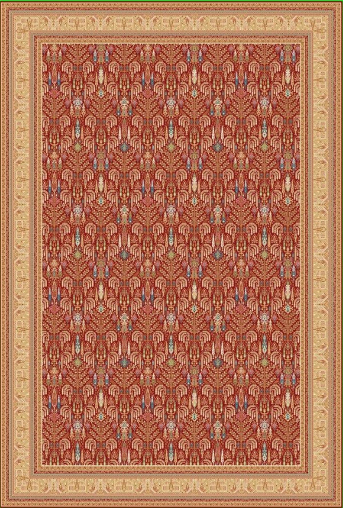 Elexus Halı İpekhane 1694 Kırmızı Klasik Desen Salon Halısı