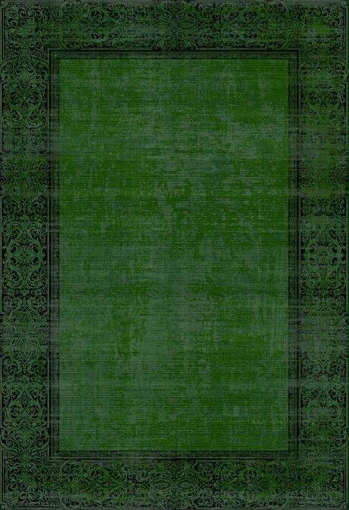 Elexus Halı Loca 3103 Yeşil Eskitme Desenli Makine Halısı