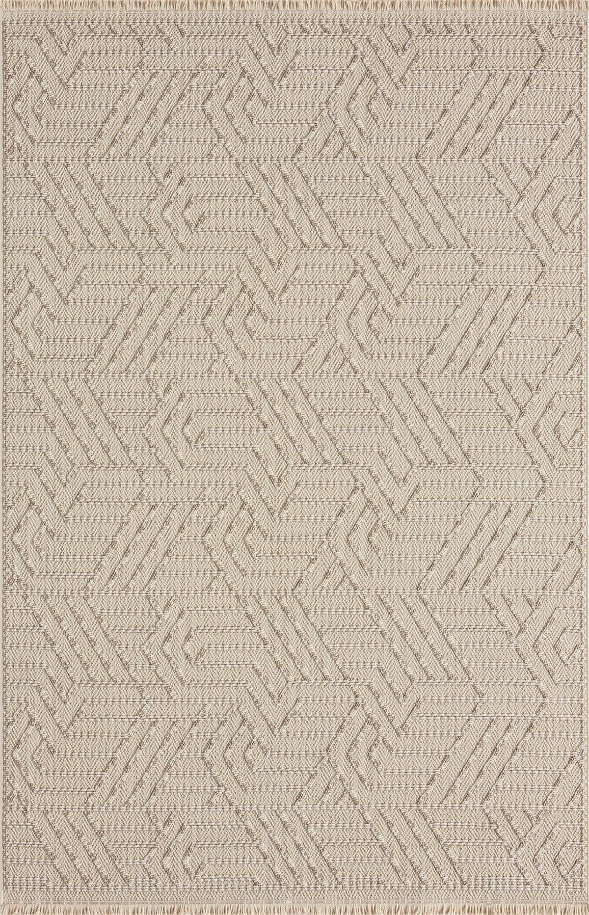 Sanat Halı Valör 3518 İskandinav Tarzı  Hav Toz Vermez Hasır Dokuma Modern Makine Halısı