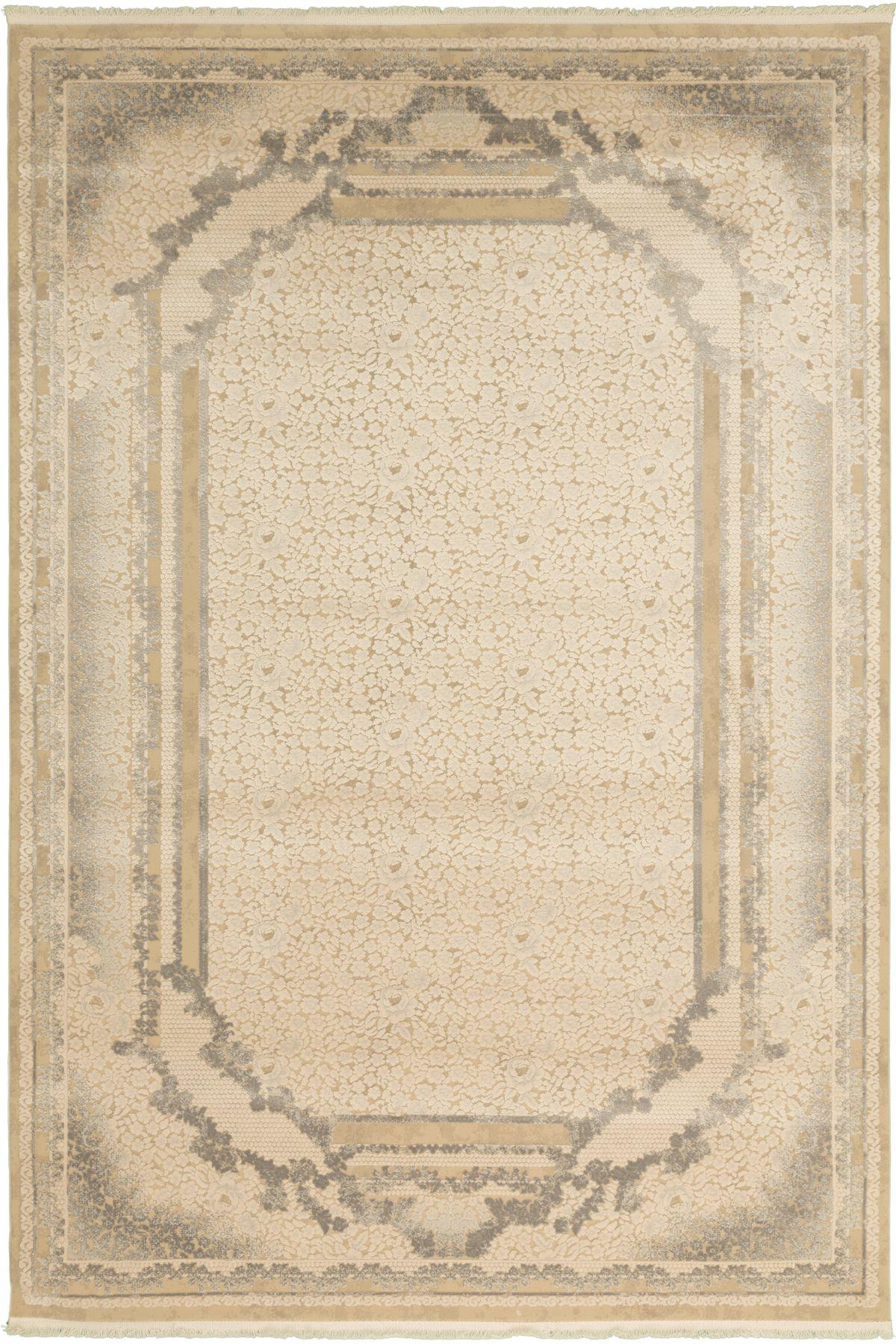 Tuğra Halı Silver SV03 Krem Gri Salon Halısı