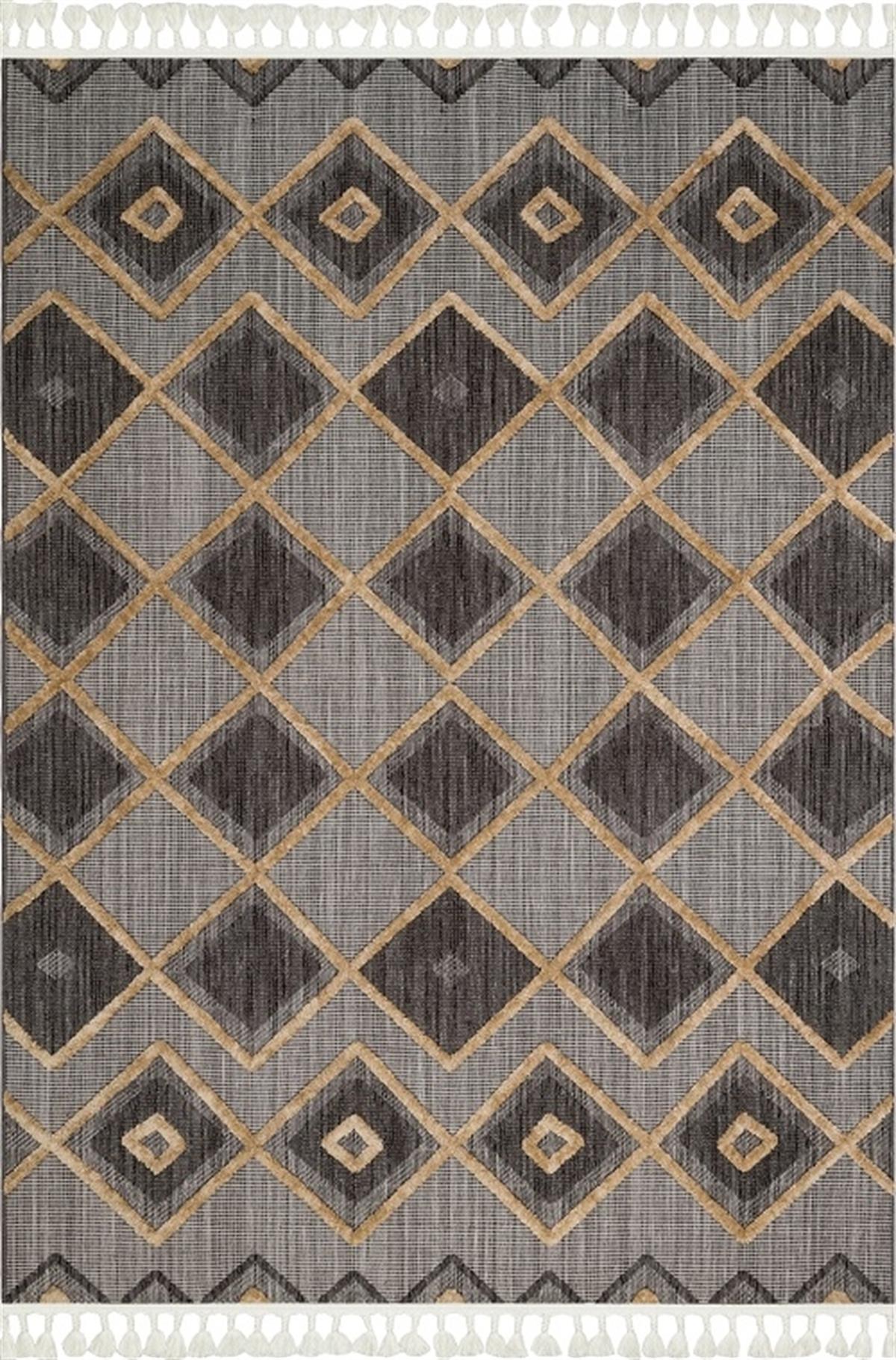 Türkmen Halı Babylon BB02 Antrasit İskandinav Tarzı Halı