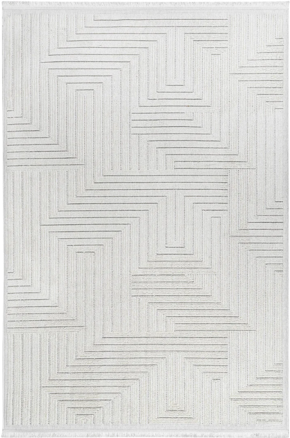 Türkmen Halı LUPİ LP07 Krem Polyester İplikten Üretilmiş Modern Makine Halısı