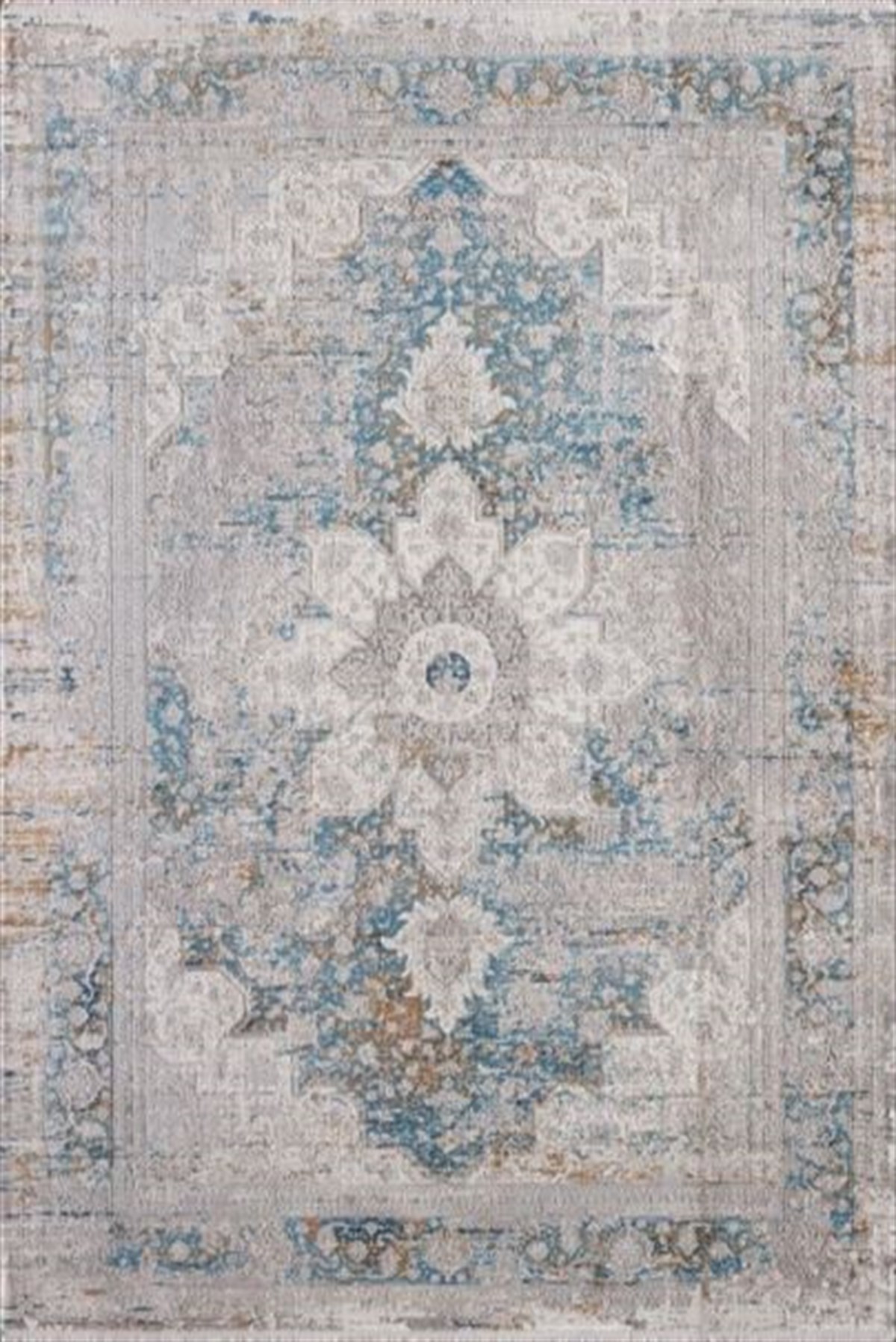 WOOLKNOT HALI CRAFT MT002 GRİ MAVİ