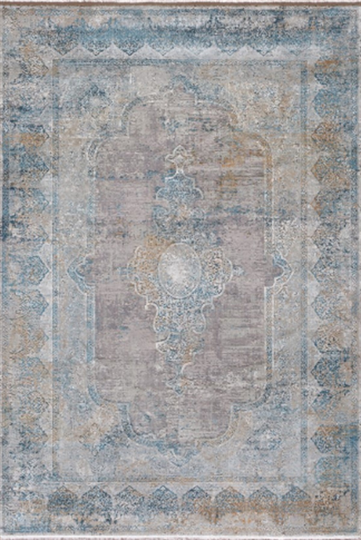 WOOLKNOT HALI CRAFT MT100 KOYU GRİ MAVİ