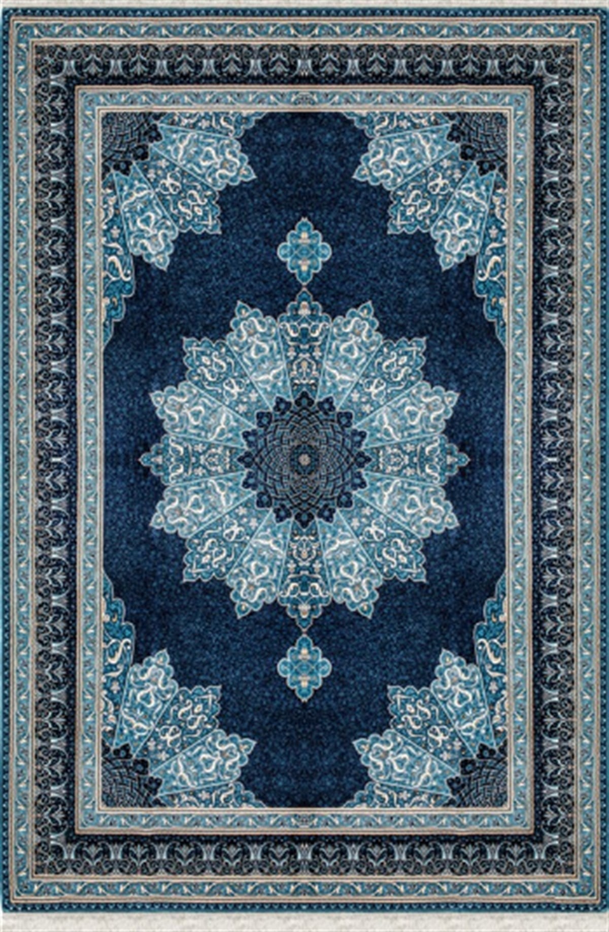WOOLKNOT HALI İPEK 1160C LACİVERT KOYU MAVİ