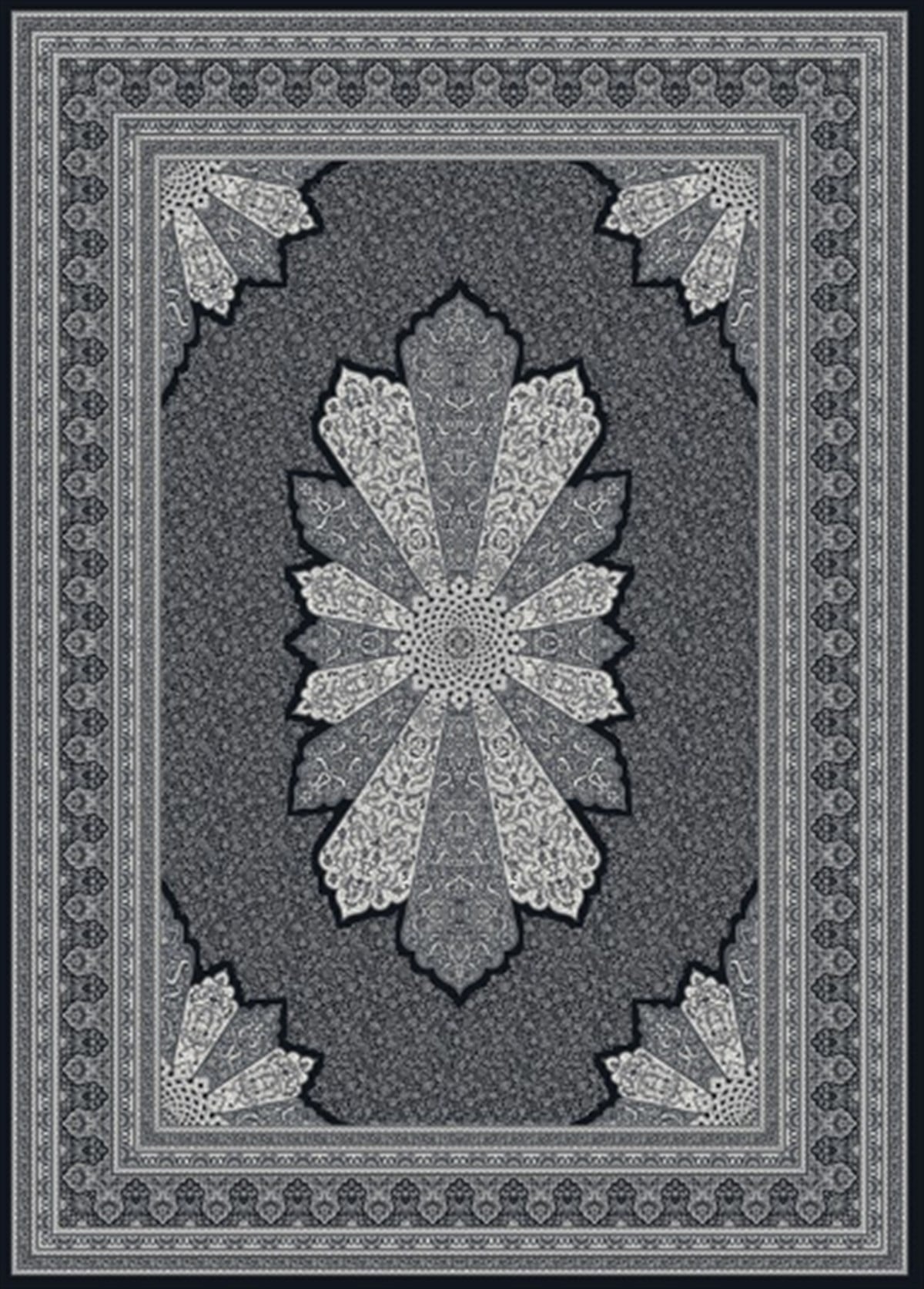 WOOLKNOT HALI İPEK 1166D SİYAH GRİ