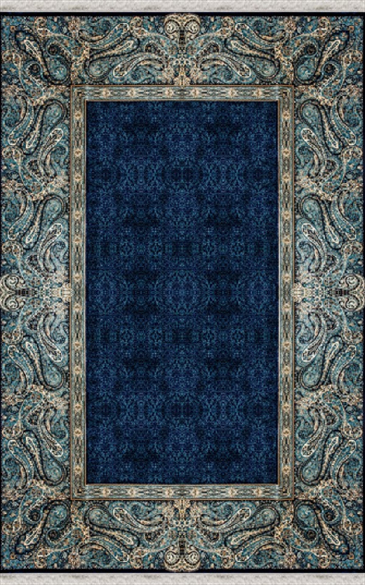 WOOLKNOT HALI İPEK 1168C LAVİCERT KOYU MAVİ