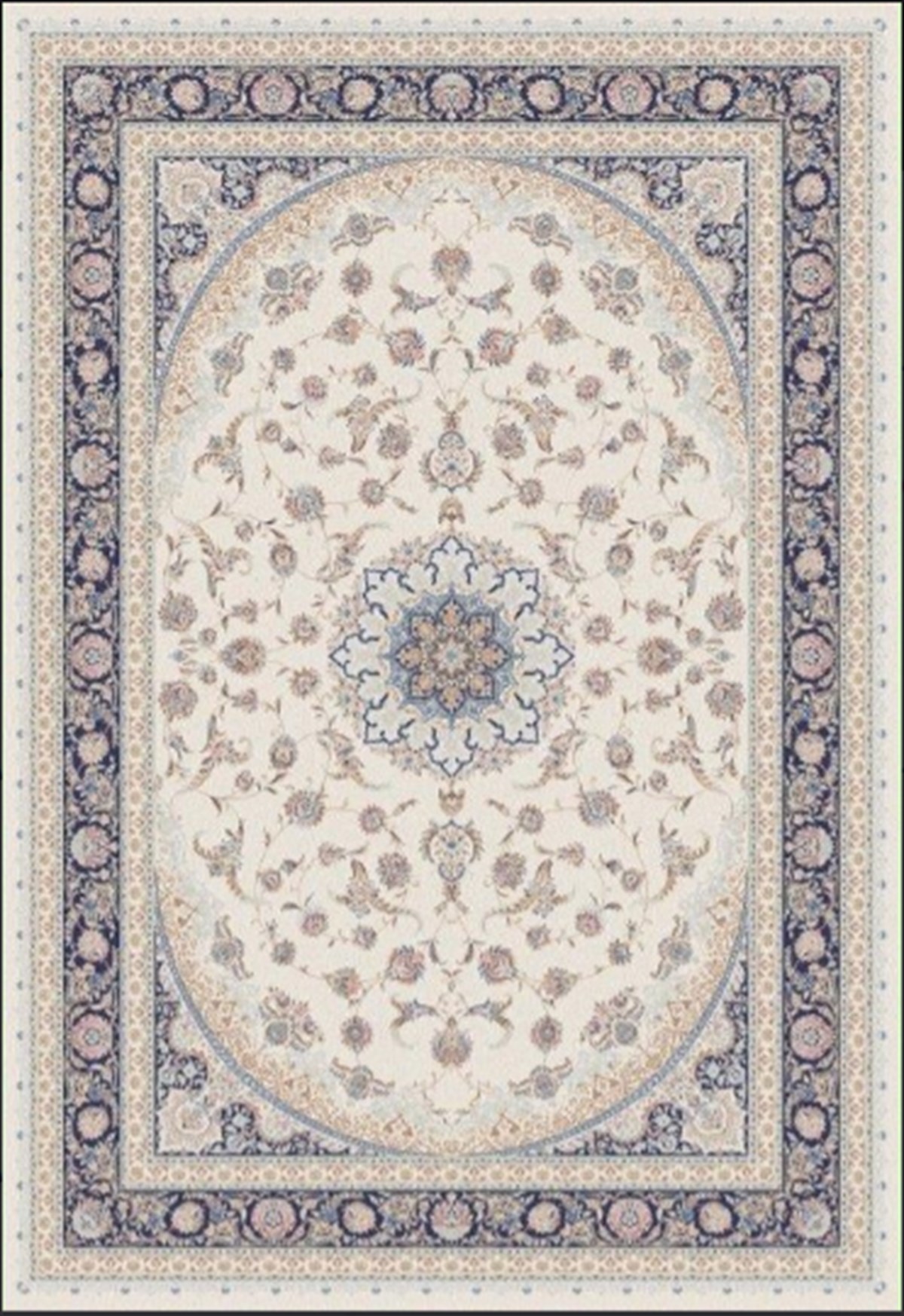 WOOLKNOT HALI MİRAGE 2116L KREM LACİVERT