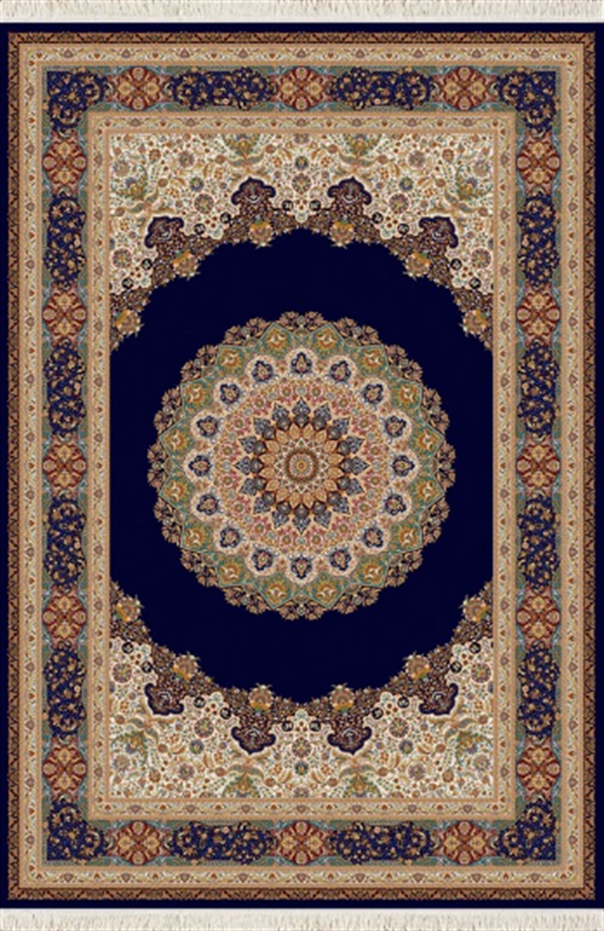 WOOLKNOT HALI QUM İPEK SAÇAK 2046 LACİVERT