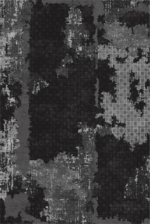 Çam Halı Shadow 1204 Siyah Metraj Halı Modern Desen Halı