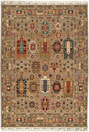 Çam Halı Sultani 807 Vizon Yün ve Bambu ile Özel Tezgahlarda Üretilen Otantik Desenli El Emeği Modern Uşak Halısı