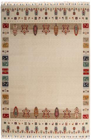 Çam Halı Sultani 809 Stone Yün ve Bambu ile Özel Tezgahlarda Üretilen Otantik Desenli El Emeği Modern Uşak Halısı