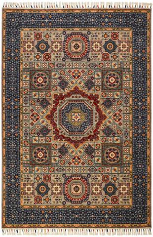 Çam Halı Sultani 821 Gri Yün ve Bambu ile Özel Tezgahlarda Üretilen Otantik Desenli El Emeği Modern Uşak Halısı