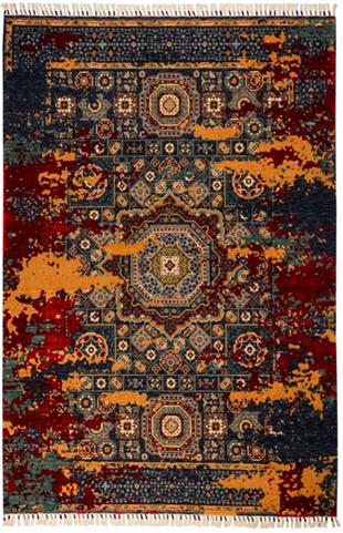 Çam Halı Sultani 824 Multi Yün ve Bambu ile Özel Tezgahlarda Üretilen Otantik Desenli El Emeği Modern Uşak Halısı