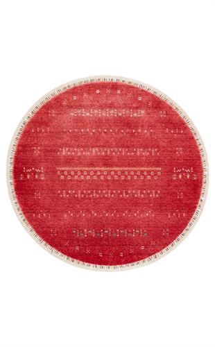 Eko Halı Zara Zr 06 Red Q Otantik Desenli Özel Hav Vermeyen ve Kolay Temizlenebilir Tensel Kullanılarak El Emeği ile Özel Tezgahlarda Üretilen Modern Uşak Halısı