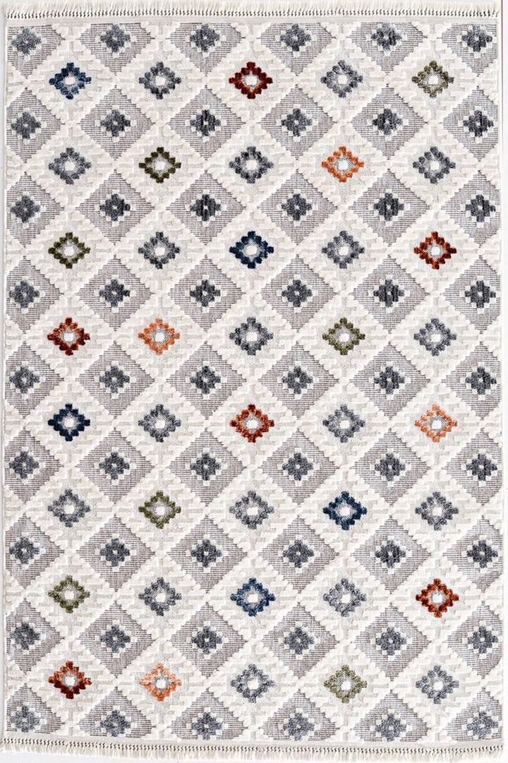 ÇAM HALI ALAÇATI 7806 MULTİ İskandinav Desenli Renkli Makine Halısı