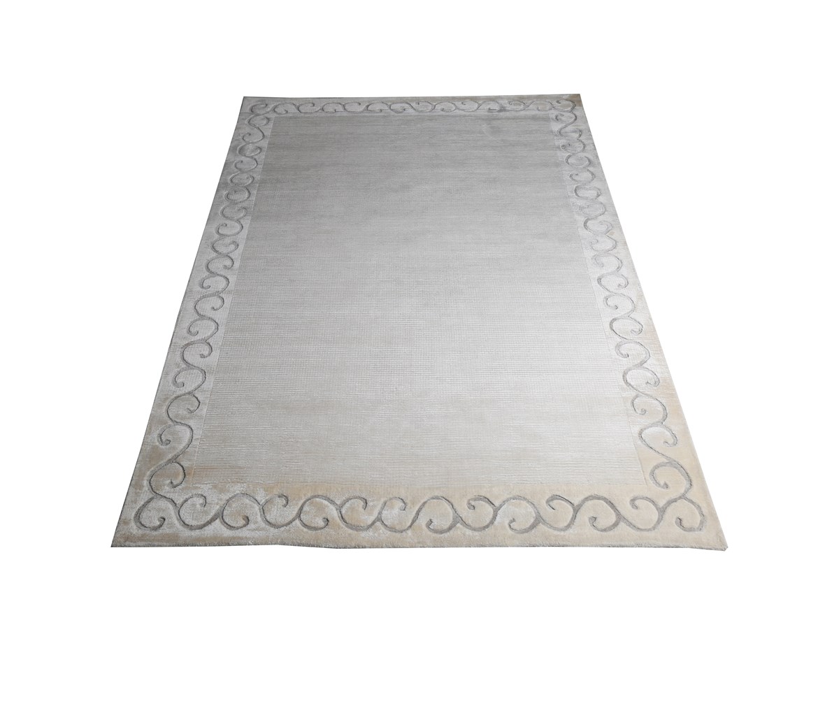 Çam Halı Apex Rajasthan 003 Grey Yeni Zellanda Yünü ve Viskon El Dokuması Halı
