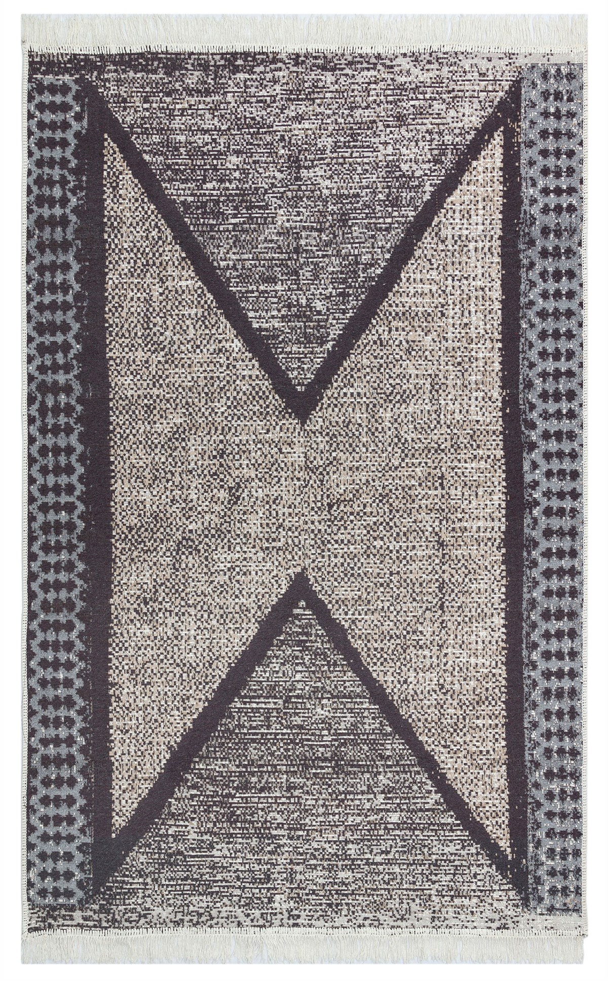 Eko Halı Arya Ar 02 Grey Yıkanabilir Çift Taraflı Modern Desenli Dokuma Kilim