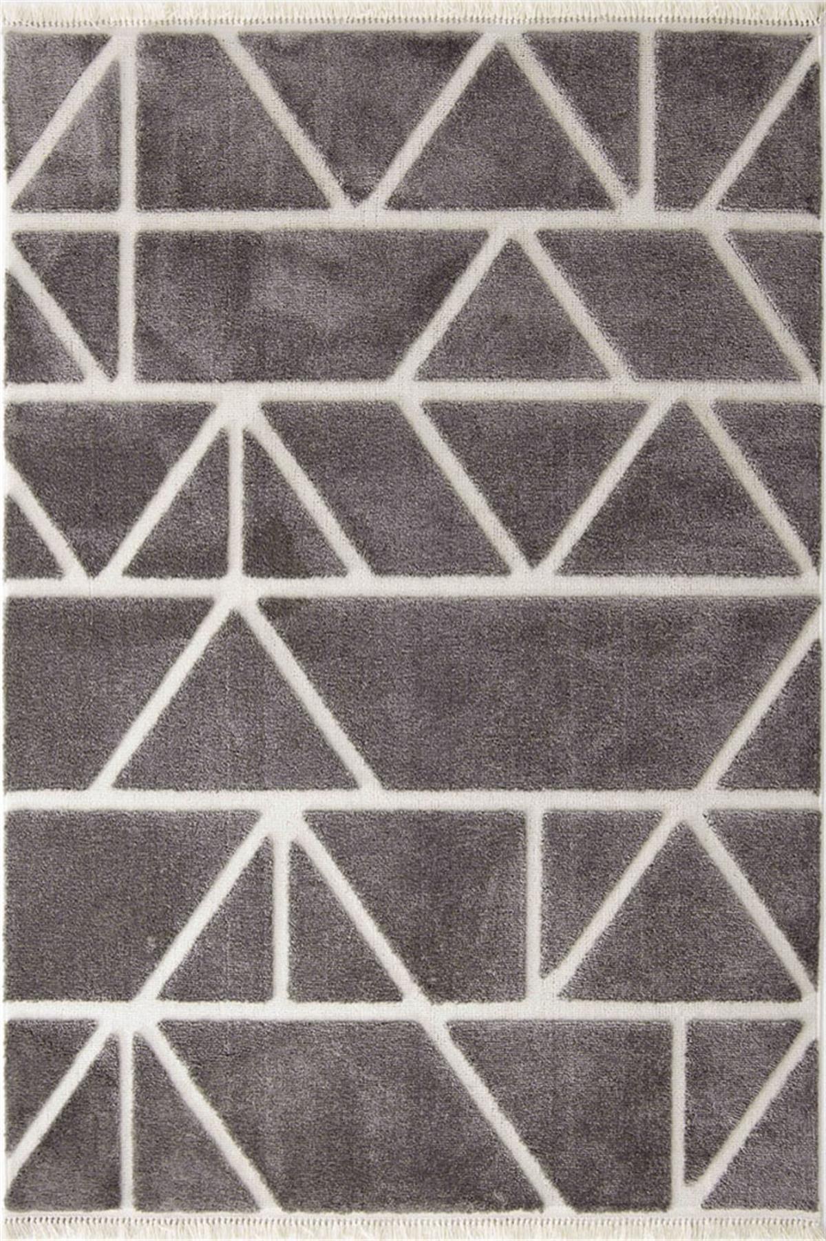 Çam Halı ASPENDOS 2210 Gri Koridor Halısı Kesme Yolluk Mutfak Halısı Modern Salon Halısı