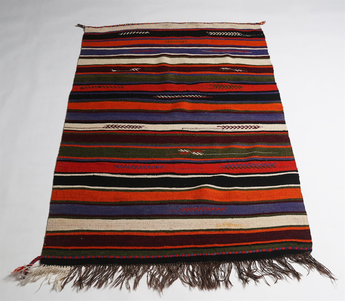 Çam Halı Çok Renkli El Dokuması Anadolu Yün Kilim 1163