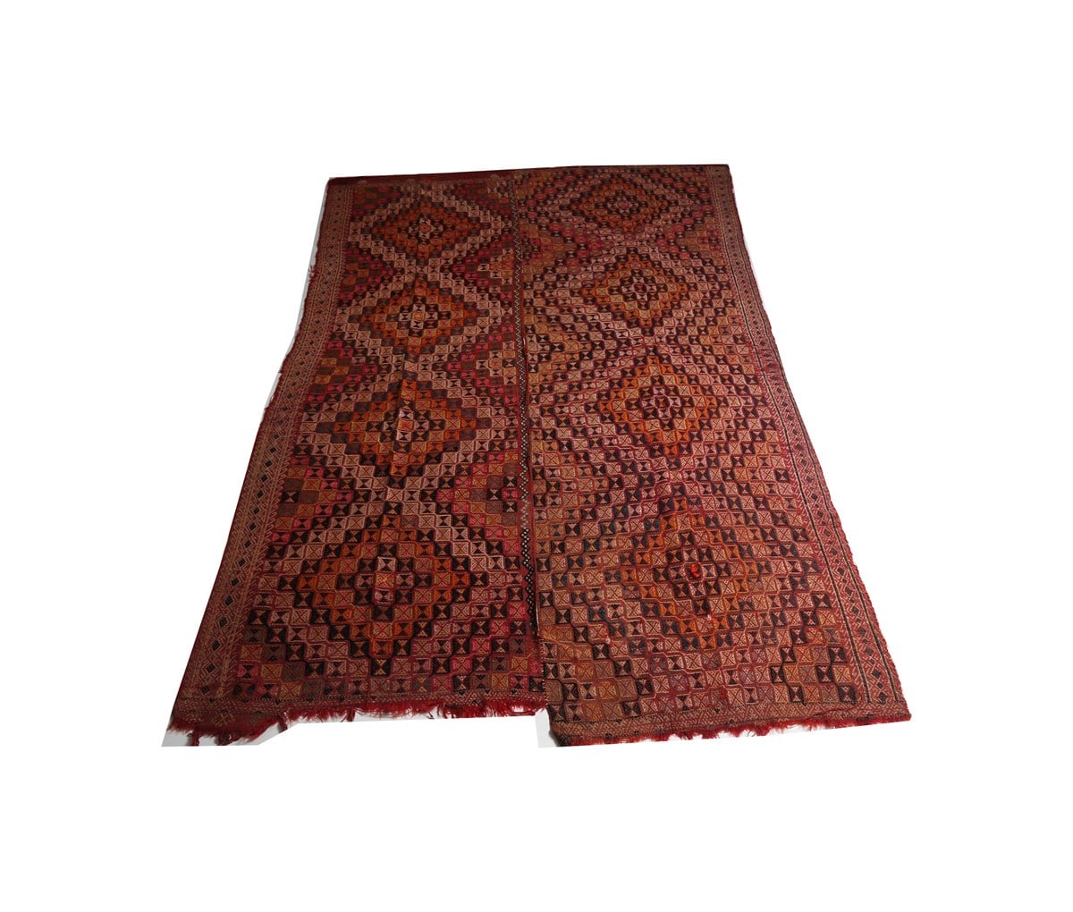 Çam Halı Çok Renkli El Dokuması Anadolu Yün Kilim 616