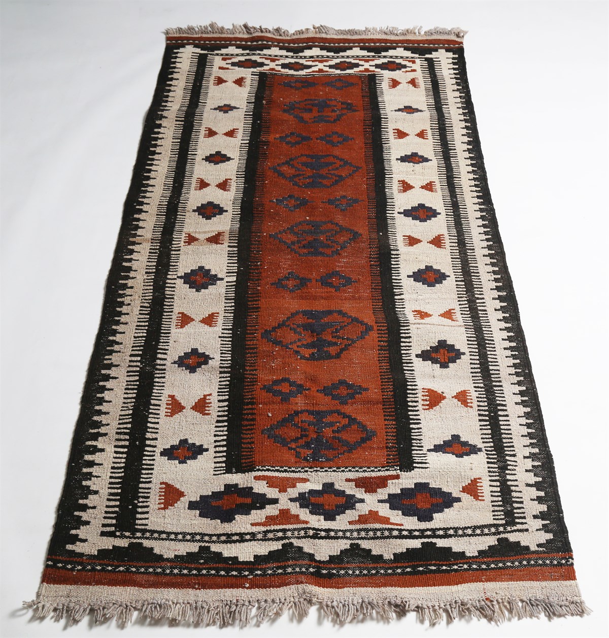 Çam Halı Çok Renkli El Dokuması Anadolu Yün Kilim 1125