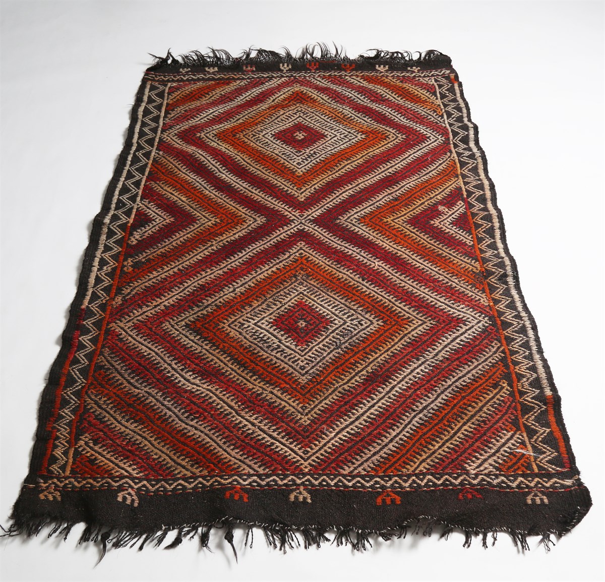 Çam Halı Çok Renkli El Dokuması Anadolu Yün Kilim 1123