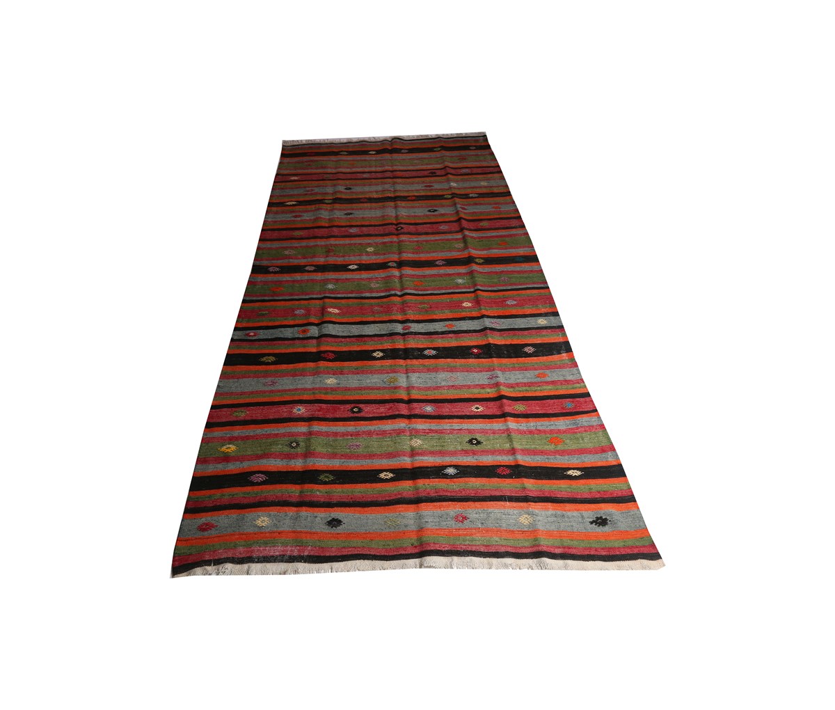 Çam Halı Çok Renkli El Dokuması Anadolu Yün Kilim 609