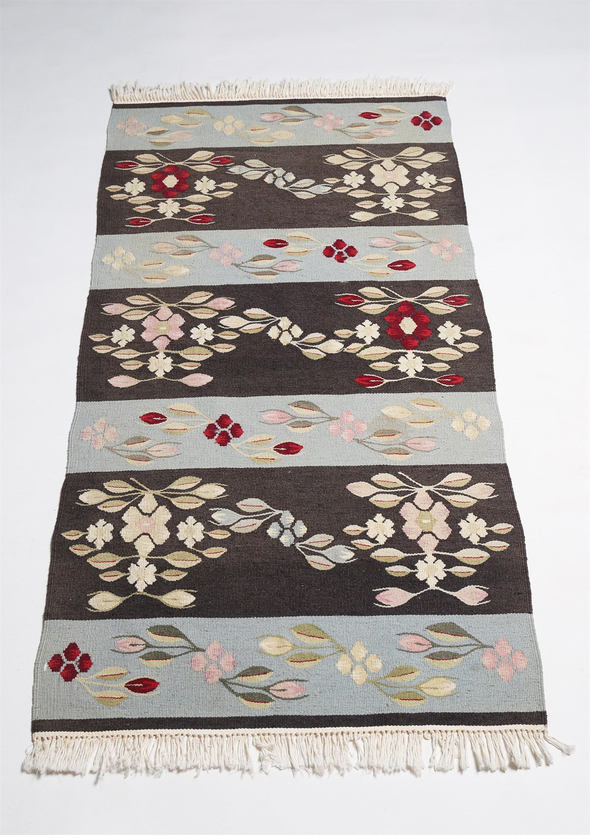 Çam Halı Çok Renkli El Dokuması Anadolu Yün Kilim 1200