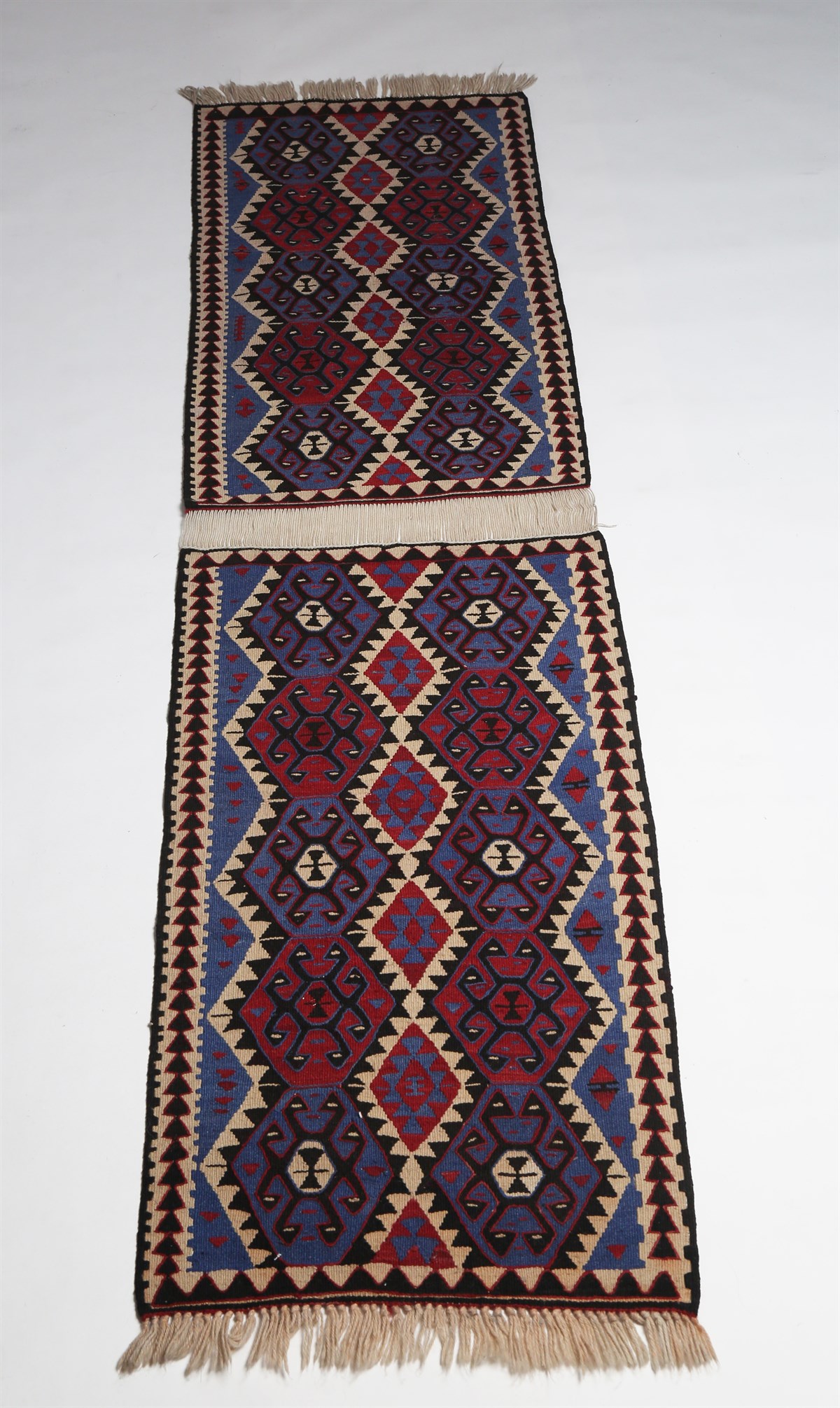 Çam Halı Çok Renkli El Dokuması Anadolu Yün Kilim 1199 İkili 63X113 Yün Kilim