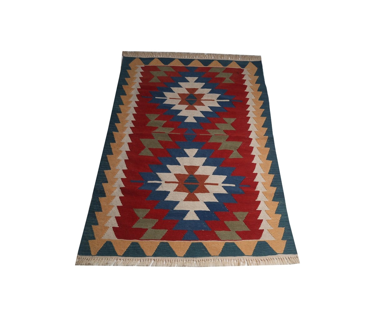 Çam Halı Çok Renkli El Dokuması Anadolu Yün Kilim 602