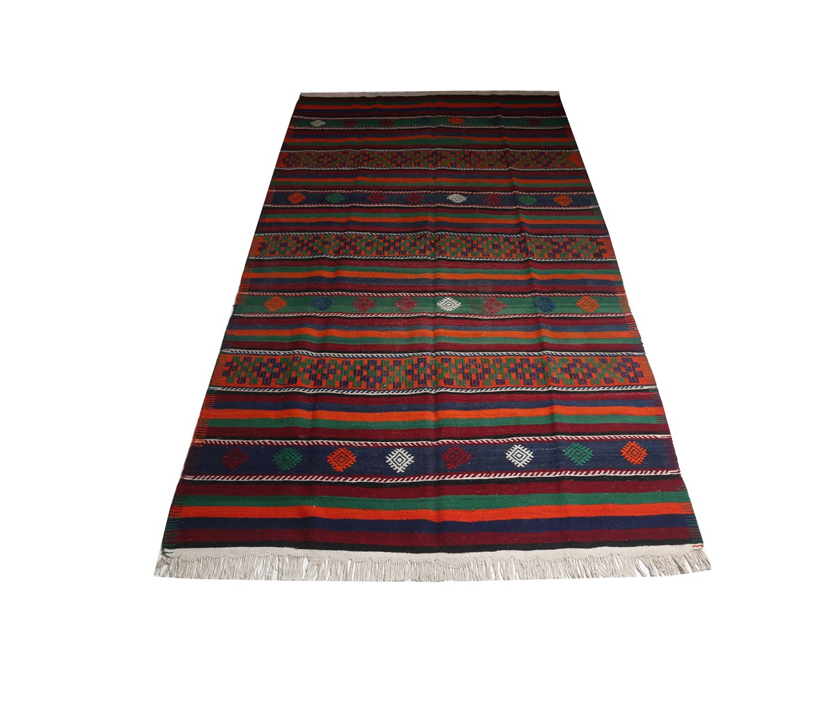 Çam Halı Çok Renkli El Dokuması Anadolu Yün Kilim 601