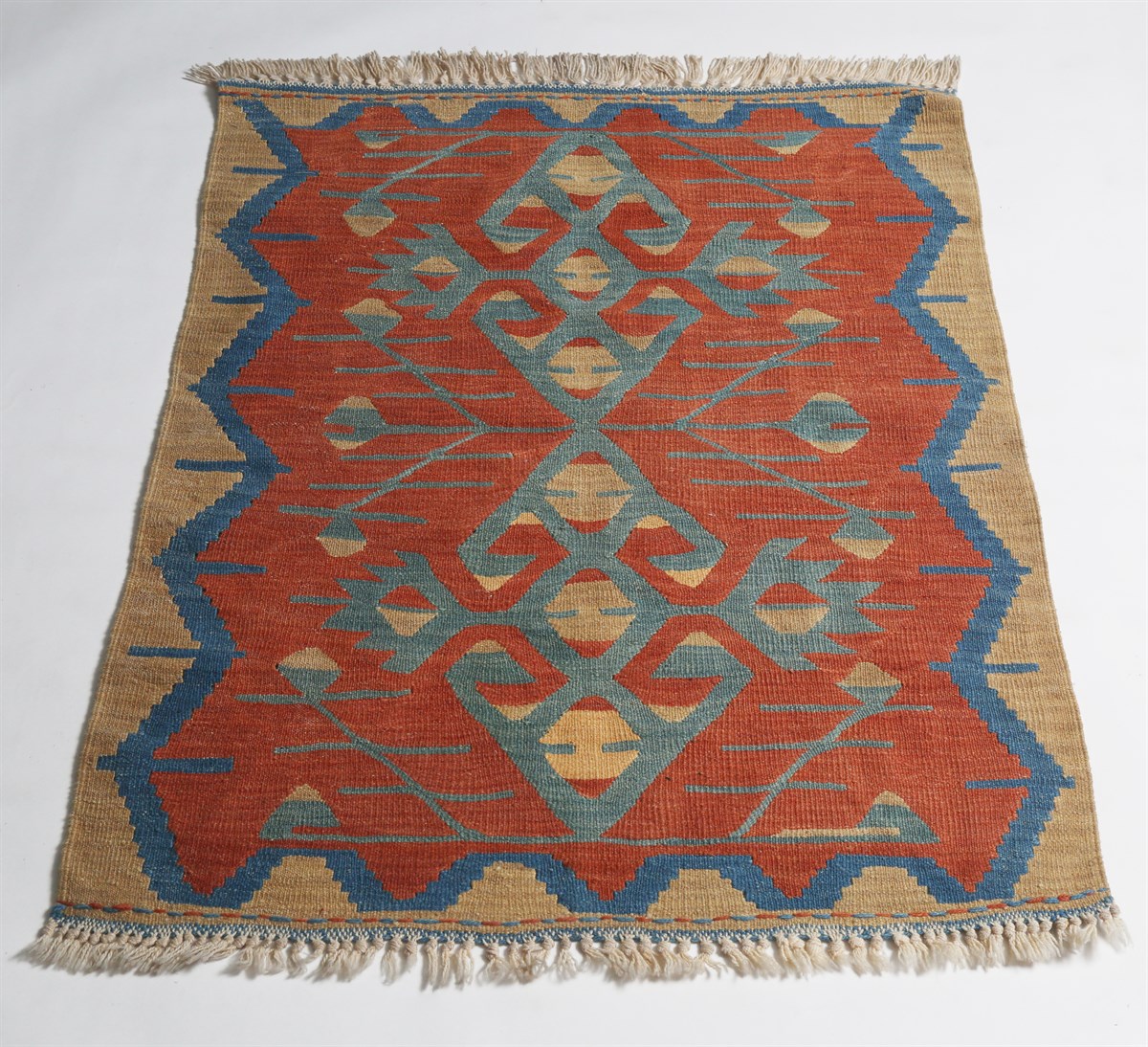 Çam Halı Çok Renkli El Dokuması Anadolu Yün Kilim 1169