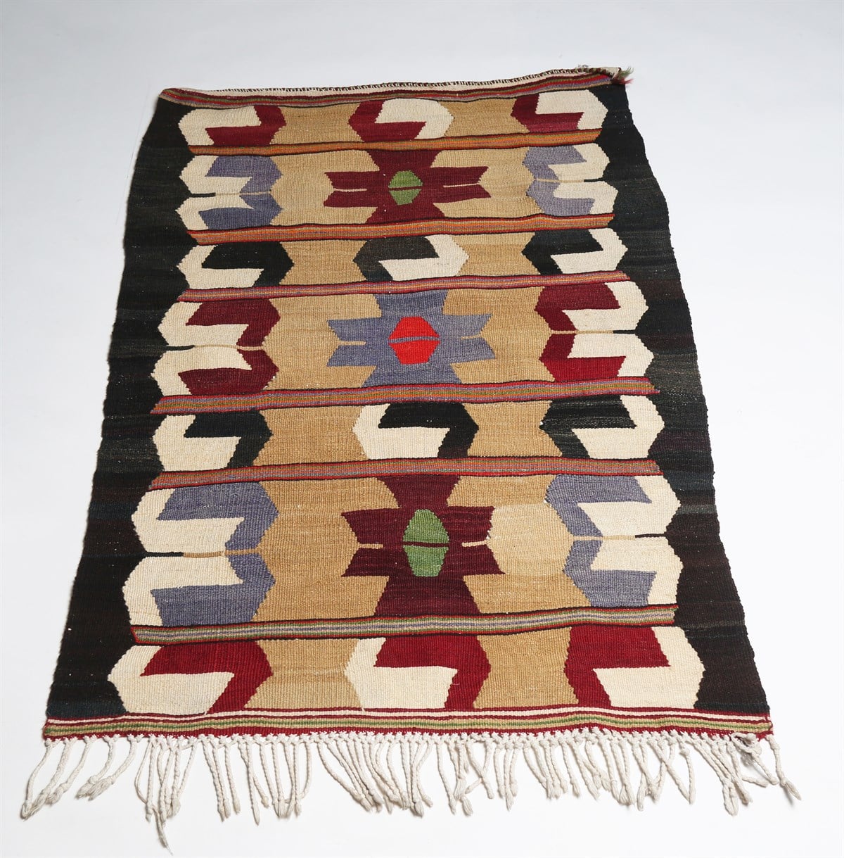 Çam Halı Çok Renkli El Dokuması Anadolu Yün Kilim 1188