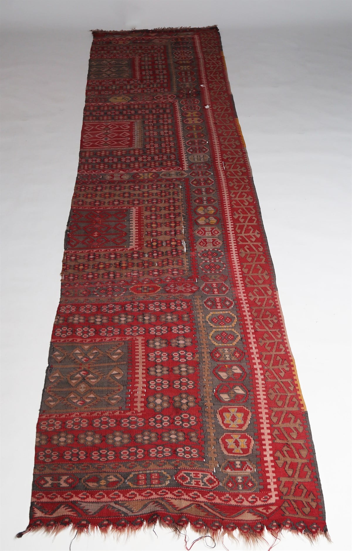 Çam Halı Çok Renkli El Dokuması Anadolu Yün Kilim 1122