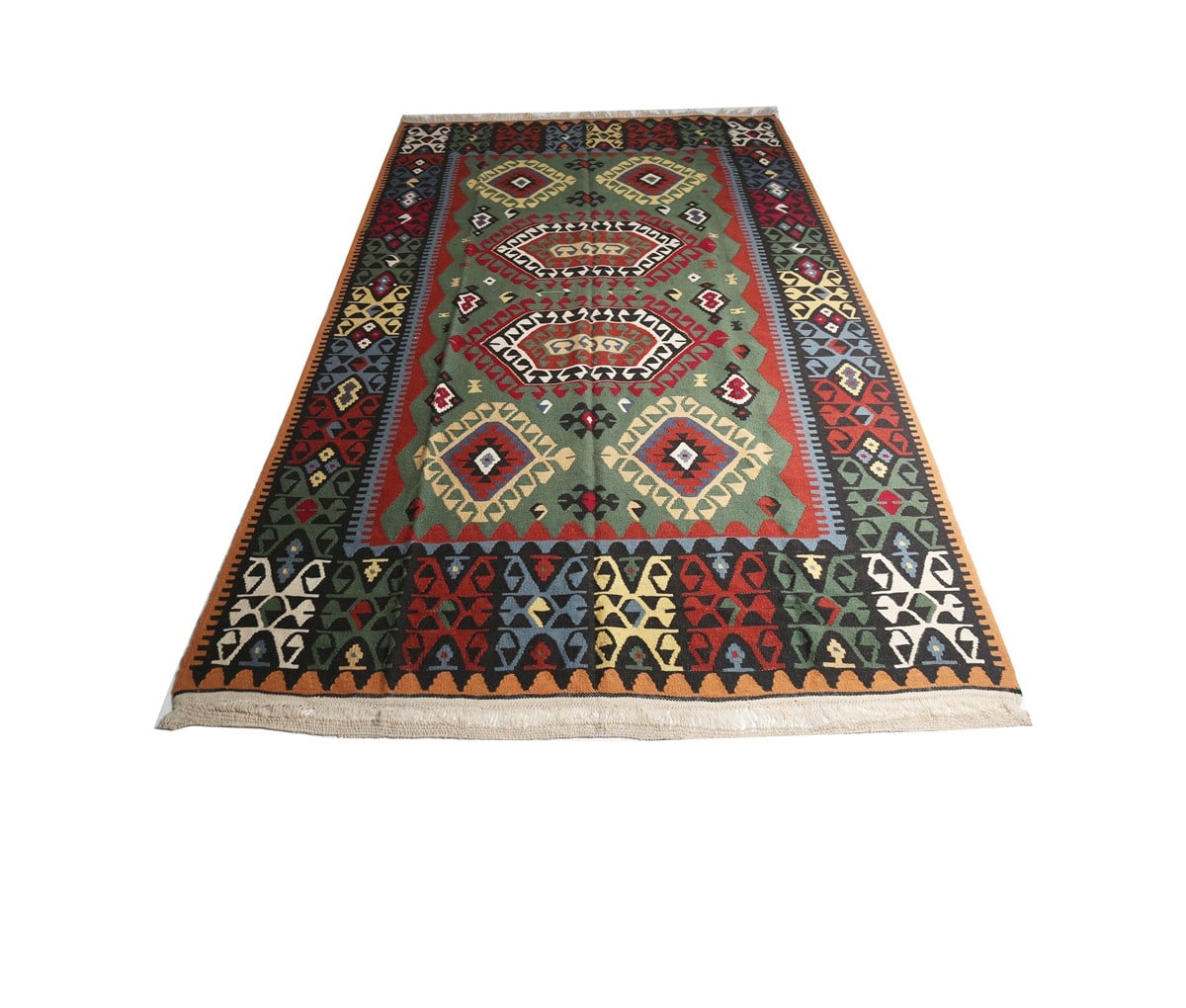 Çam Halı Çok Renkli El Dokuması Anadolu Yün Kilim 625