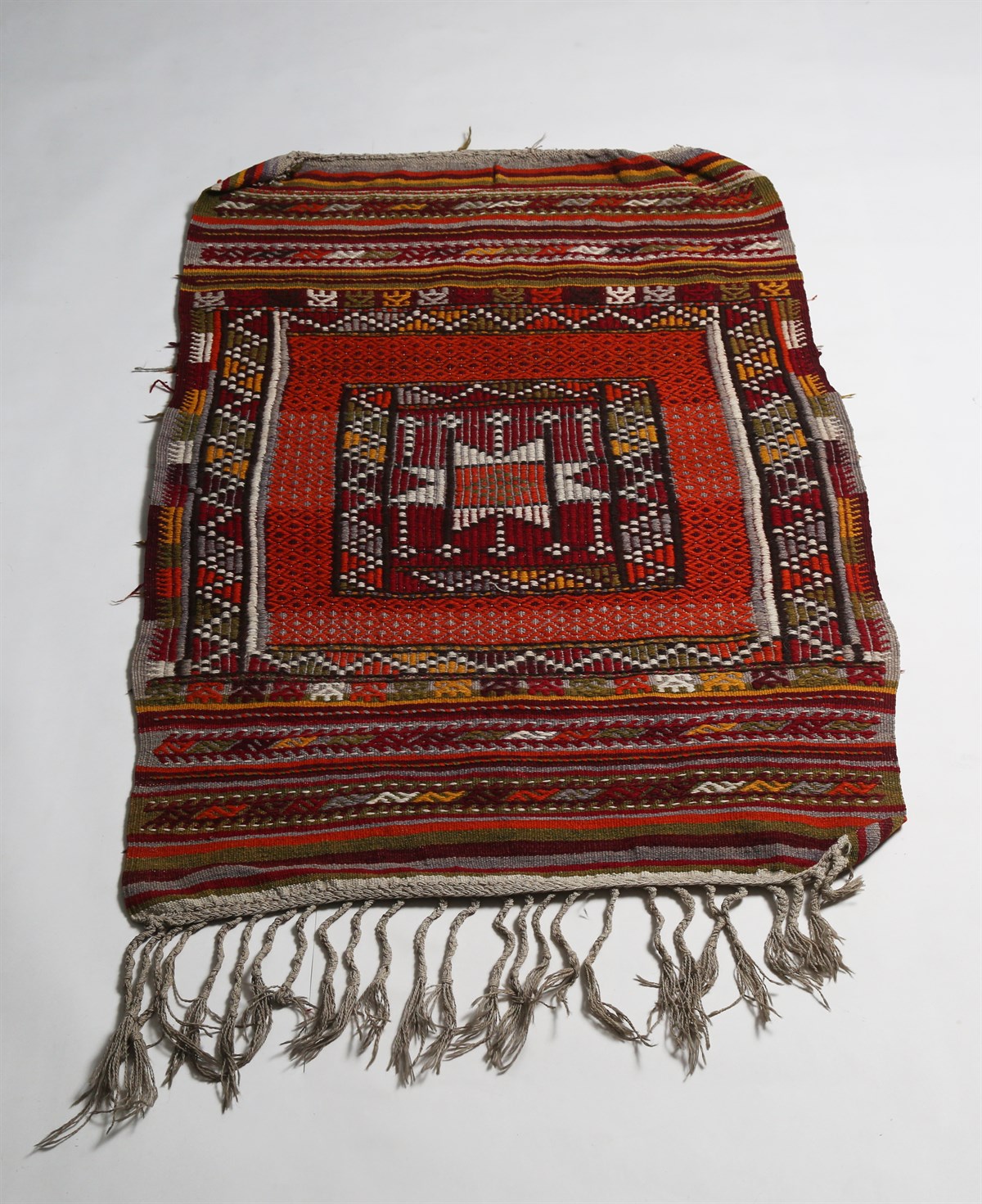 Çam Halı Çok Renkli El Dokuması Anadolu Yün Kilim 1146