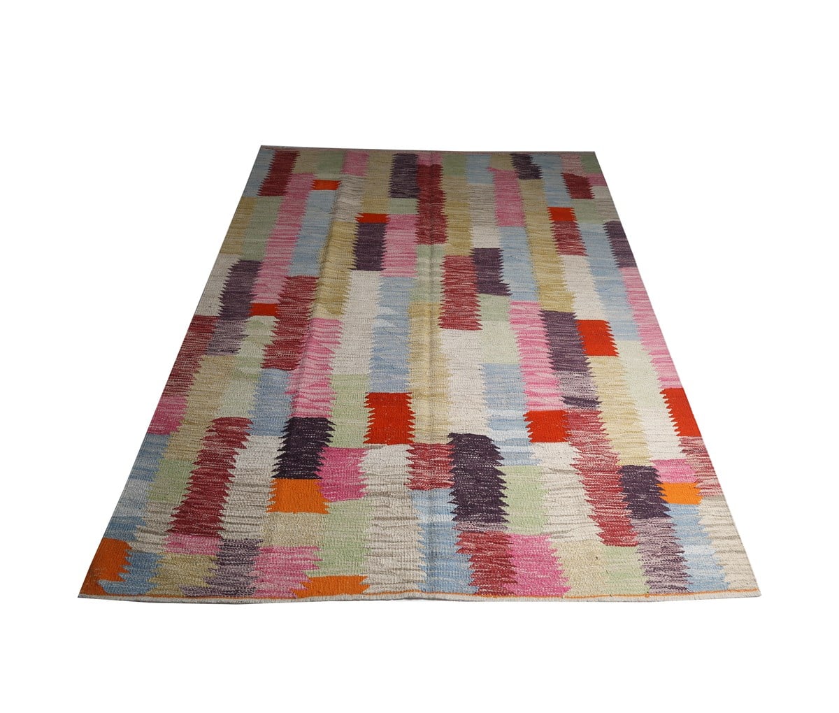 Çam Halı Çok Renkli El Dokuması Anadolu Yün Kilim 607